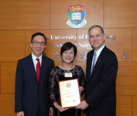 CG Hart also took this opportunity to congratulate Professor Agnes Tiwari (Middle), Professor and Head of School of Nursing to be one of the 2015-2016 Fulbright– RGC Hong Kong Senior Research Scholar Awardees, a programme for researchers in US, Hong Kong and Macau to have cultural and educational exchanges, to conduct research in US on a cultural adaptation of empowerment intervention for abused Chinese women in prenatal and community settings.